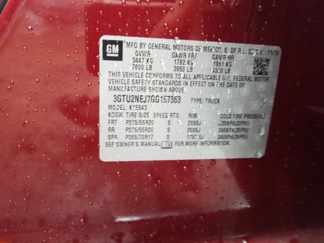 2016 GMC SIERRA K15 3GTU2NEJ7GG157363