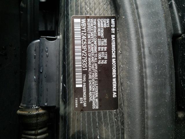 2015 BMW I3 REX WBY1Z4C53FV279351