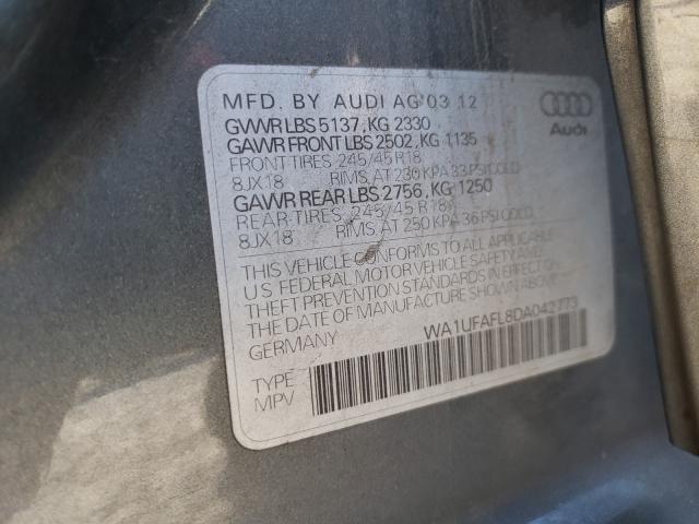 2013 AUDI A4 ALLROAD WA1UFAFL8DA042773
