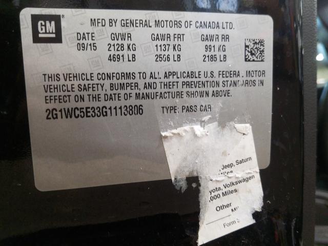 2016 CHEVROLET IMPALA LIM 2G1WC5E33G1113806