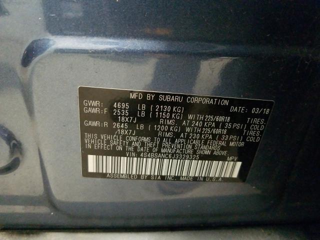 2018 SUBARU OUTBACK 2. 4S4BSANC6J3329325