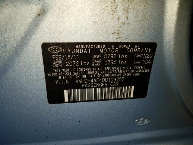 2011 HYUNDAI ELANTRA KMHDH4AE4BU109757