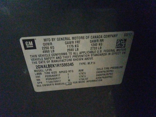 2017 CHEVROLET EQUINOX LS 2GNALBEK1H1586345