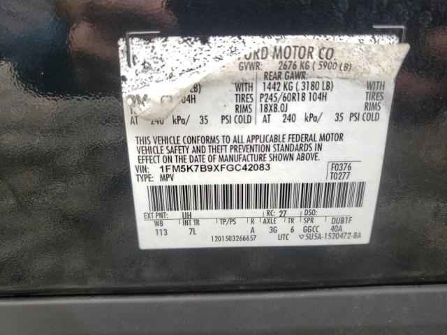 2015 FORD EXPLORER 1FM5K7B9XFGC42083