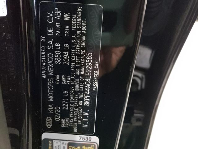 2020 KIA FORTE GT 3KPF44AC4LE229565