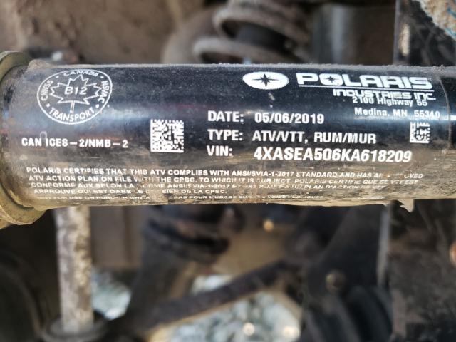 2019 POLARIS SPORTSMAN 4XASEA506KA618209