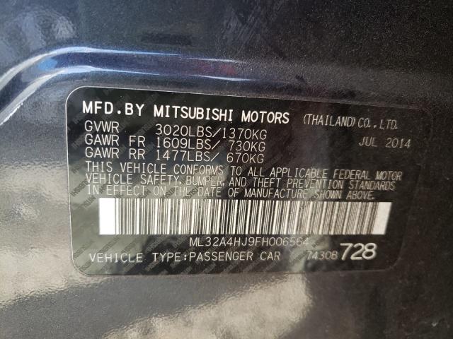 2015 MITSUBISHI MIRAGE ES ML32A4HJ9FH006564