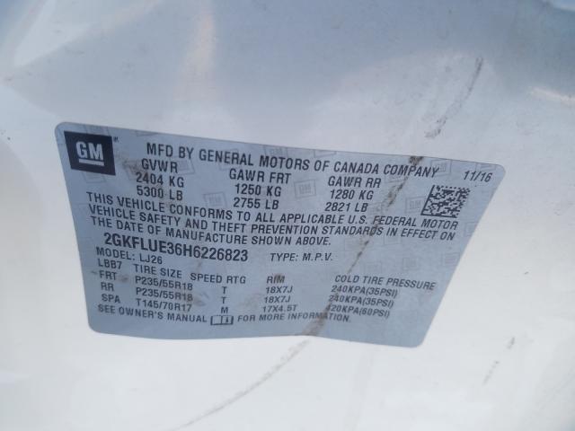 2017 GMC TERRAIN SL 2GKFLUE36H6226823