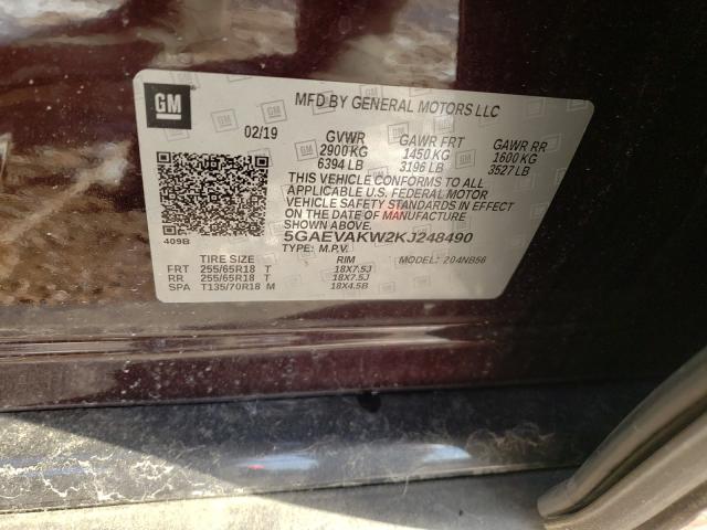 2019 BUICK ENCLAVE ES 5GAEVAKW2KJ248490