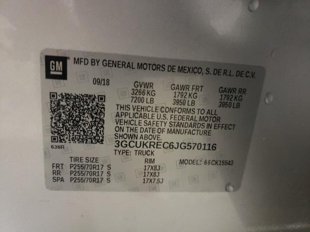 2018 CHEVROLET SILVERADO 3GCUKREC6JG570116