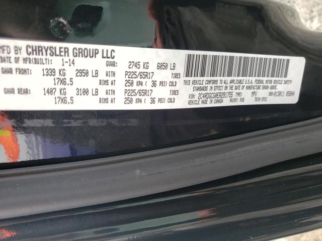 2014 DODGE GRAND CARA 2C4RDGCG0ER291755