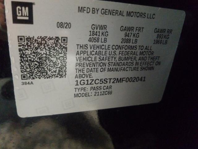 2021 CHEVROLET MALIBU LS 1G1ZC5ST2MF002041