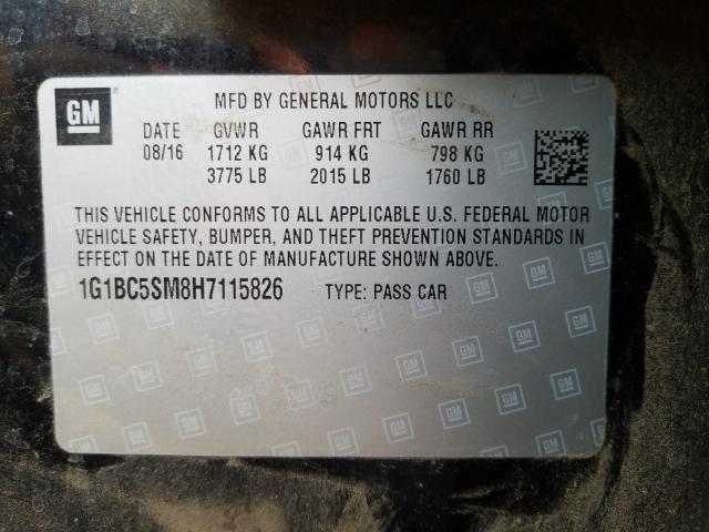 2017 CHEVROLET CRUZE LS - 1G1BC5SM8H7115826