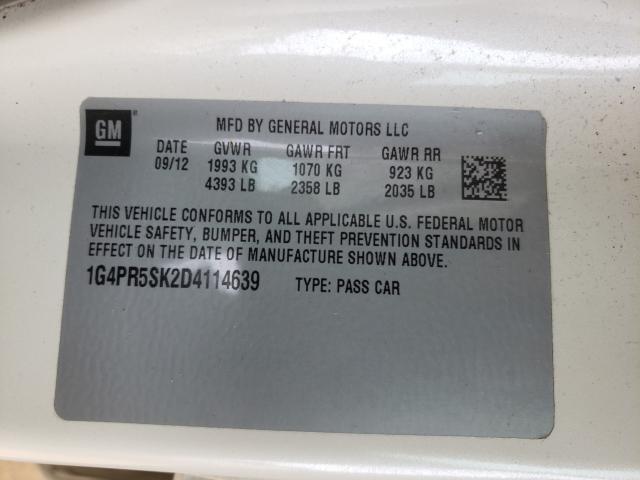 2013 BUICK VERANO CON 1G4PR5SK2D4114639