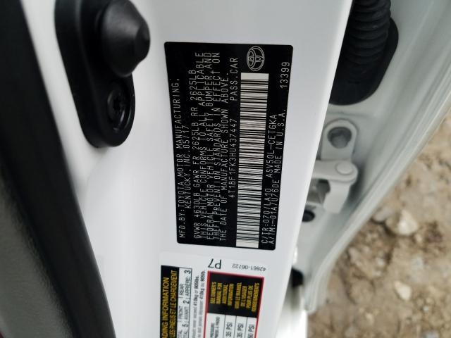 2017 TOYOTA CAMRY LE 4T1BF1FK3HU437447