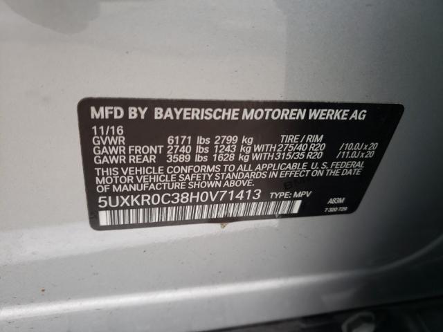 2017 BMW X5 XDRIVE3 5UXKR0C38H0V71413