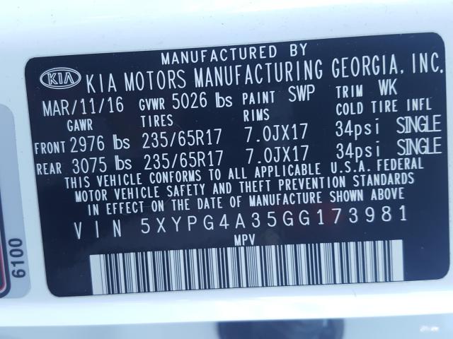 2016 KIA SORENTO LX - 5XYPG4A35GG173981