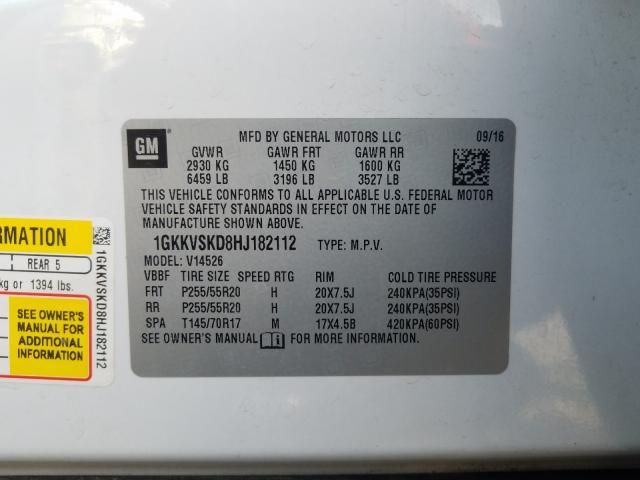 2017 GMC ACADIA LIM 1GKKVSKD8HJ182112