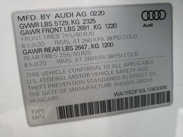 2020 AUDI Q3 PRESTIG WA1FEDF30L1083006