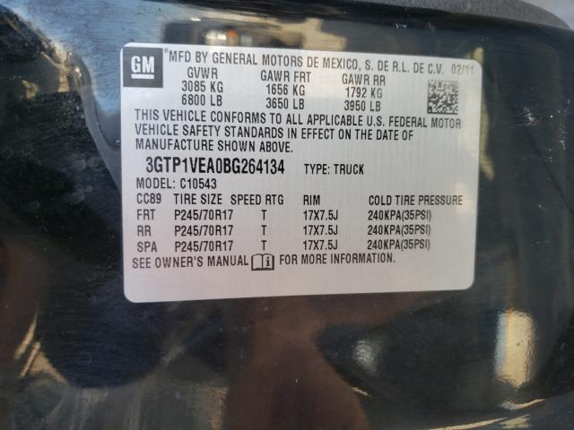 2011 GMC SIERRA C15 3GTP1VEA0BG264134