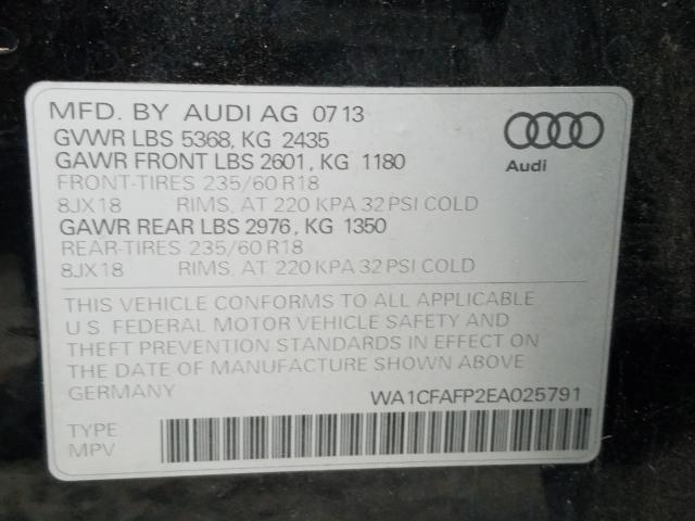 2014 AUDI Q5 PREMIUM WA1CFAFP2EA025791