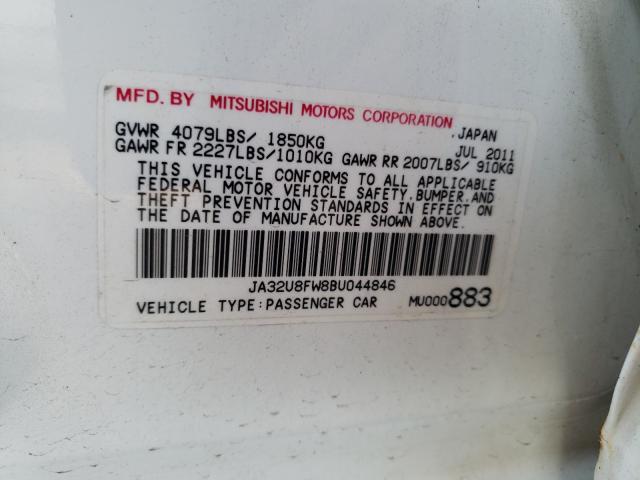 2011 MITSUBISHI LANCER GTS JA32U8FW8BU044846