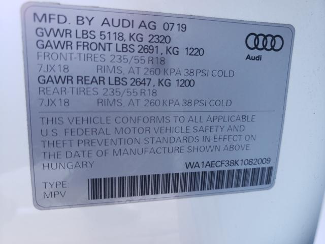 2019 AUDI Q3 PREMIUM WA1AECF38K1082009