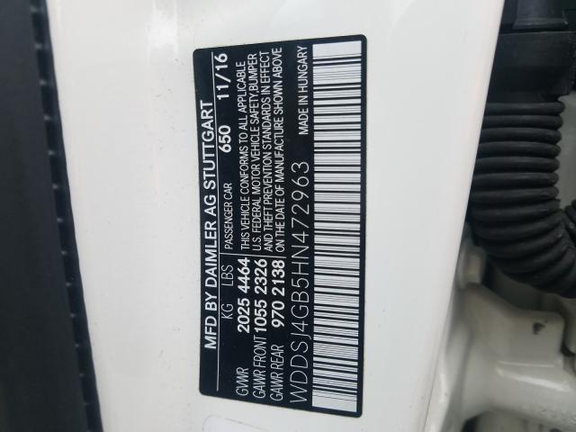 2017 MERCEDES-BENZ CLA 250 4M WDDSJ4GB5HN472963