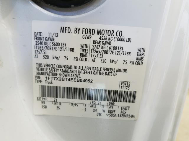 2014 FORD F250 SUPER 1FT7X2BT4EEB04952