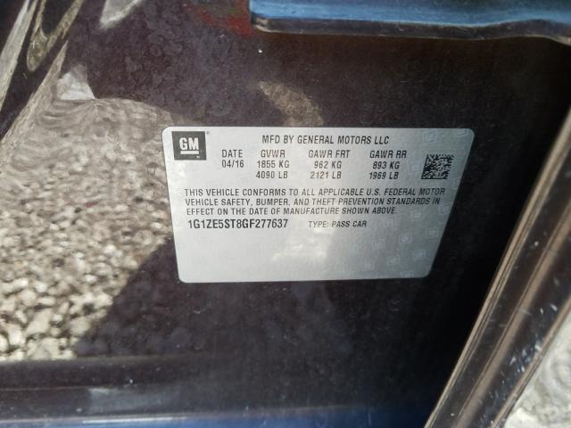 2016 CHEVROLET MALIBU LT 1G1ZE5ST8GF277637