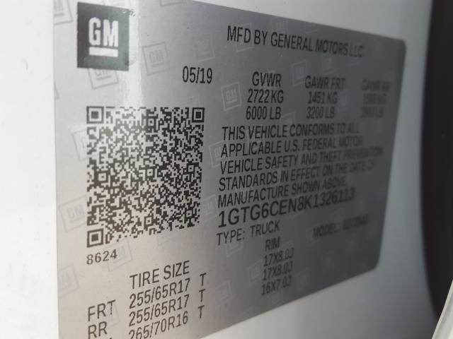 2019 GMC CANYON SLE 1GTG6CEN8K1326113