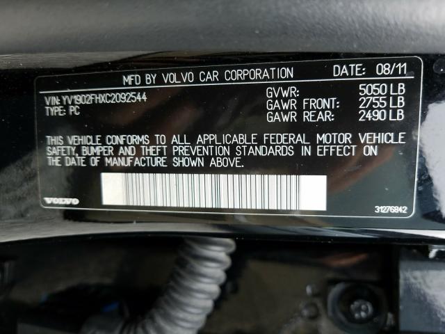 2012 VOLVO S60 T6 YV1902FHXC2092544