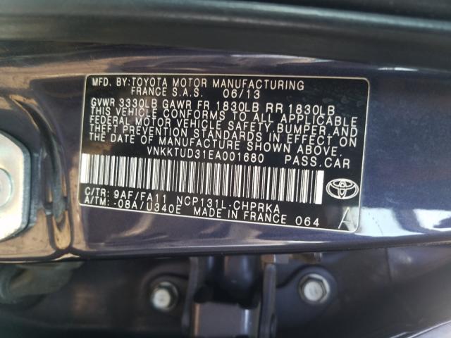 2014 TOYOTA YARIS - VNKKTUD31EA001680