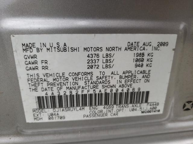 2010 MITSUBISHI GALANT FE 4A32B2FF5AE004069