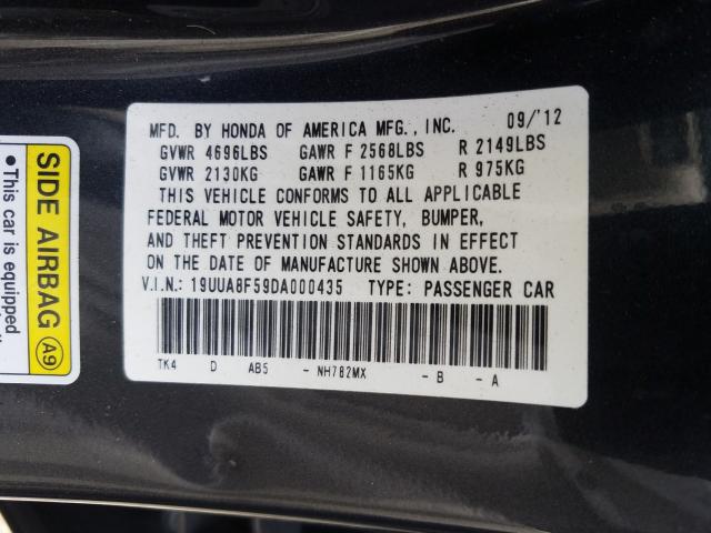2013 ACURA TL TECH 19UUA8F59DA000435