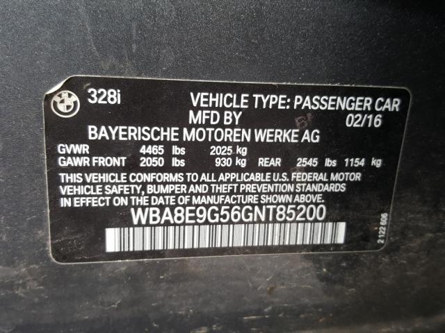 2016 BMW 328 I SULE WBA8E9G56GNT85200