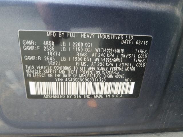 2016 SUBARU OUTBACK 3. 4S4BSENC9G3314320
