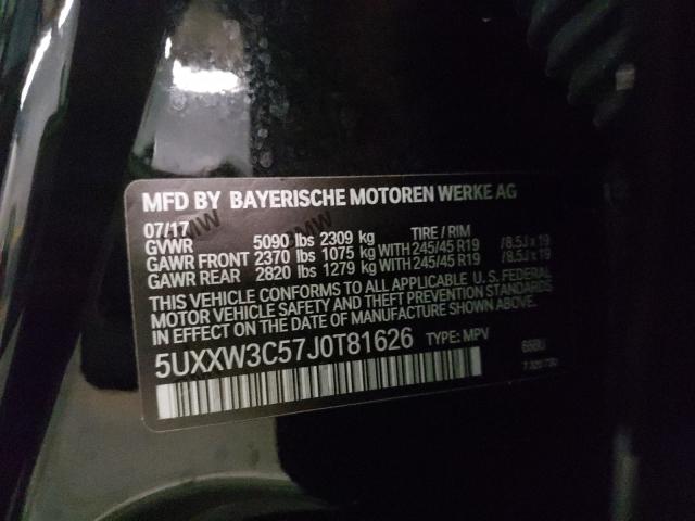 2018 BMW X4 XDRIVE2 5UXXW3C57J0T81626