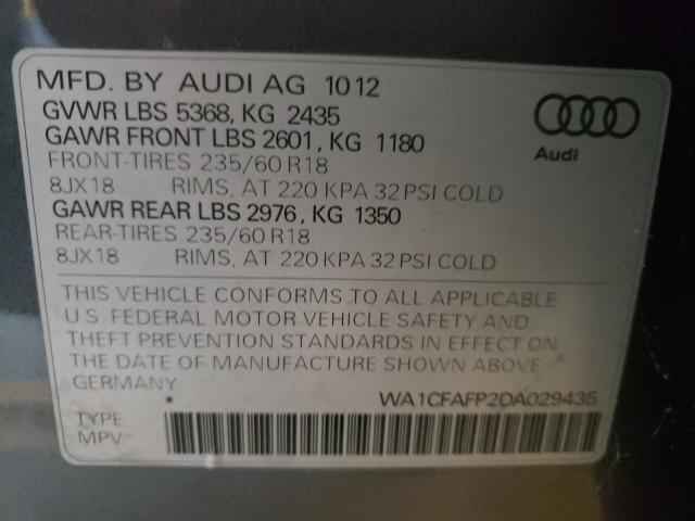 2013 AUDI Q5 PREMIUM WA1CFAFP2DA029435