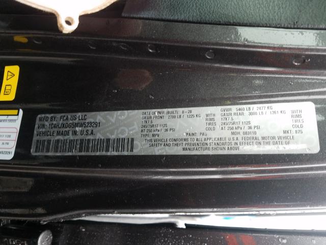 2021 JEEP WRANGLER U 1C4HJXDG5MW523291
