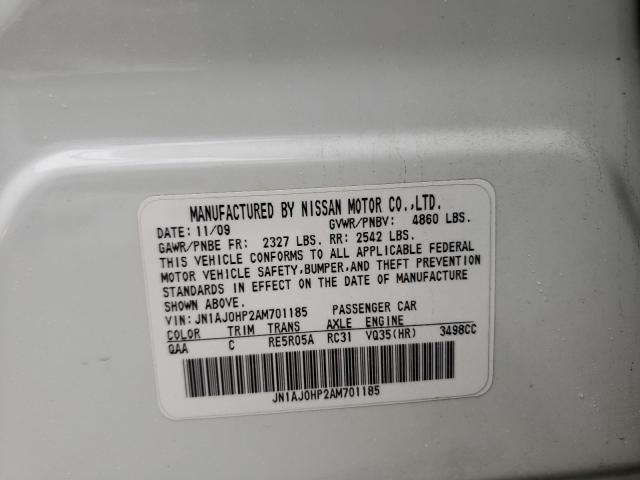 2010 INFINITI EX35 BASE JN1AJ0HP2AM701185
