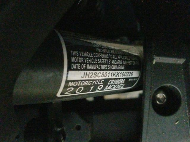 2019 HONDA CB1000 R JH2SC8011KK100226