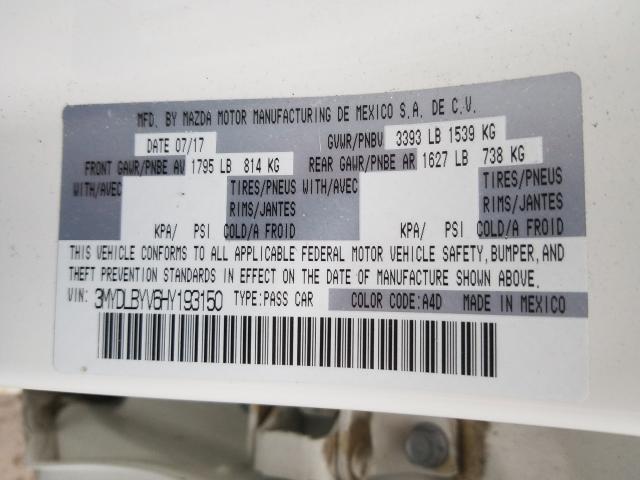 2017 TOYOTA YARIS IA 3MYDLBYV6HY193150