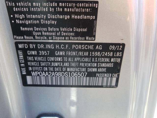 2013 PORSCHE 911 CARRER WP0AA2A98DS106507