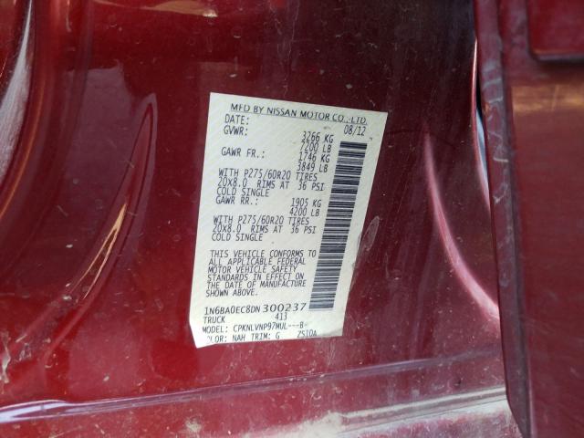 2013 NISSAN TITAN S 1N6BA0EC8DN300237