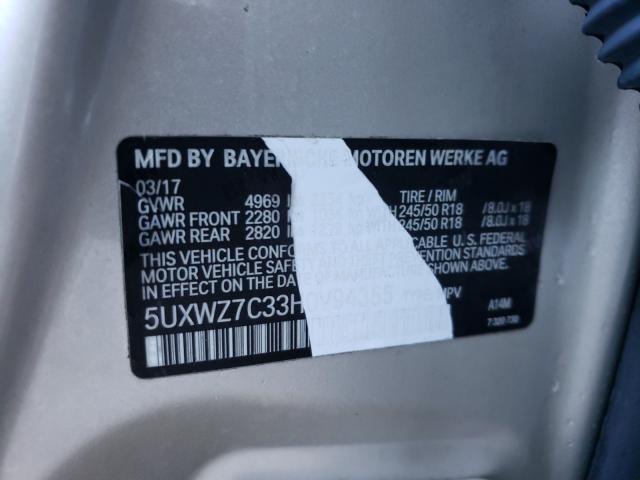 2017 BMW X3 5UXWZ7C33H0V94365