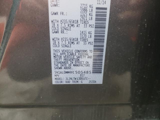 2015 INFINITI QX60 5N1AL0MM4FC505485