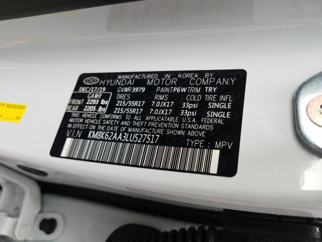 2020 HYUNDAI KONA SEL P KM8K62AA3LU527517