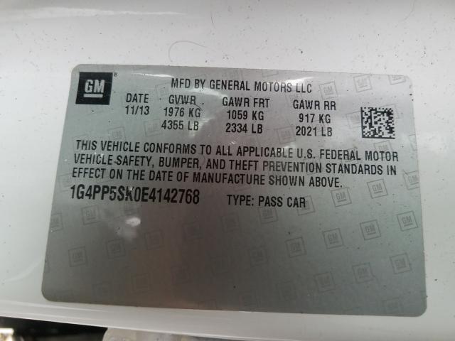 2014 BUICK VERANO 1G4PP5SK0E4142768