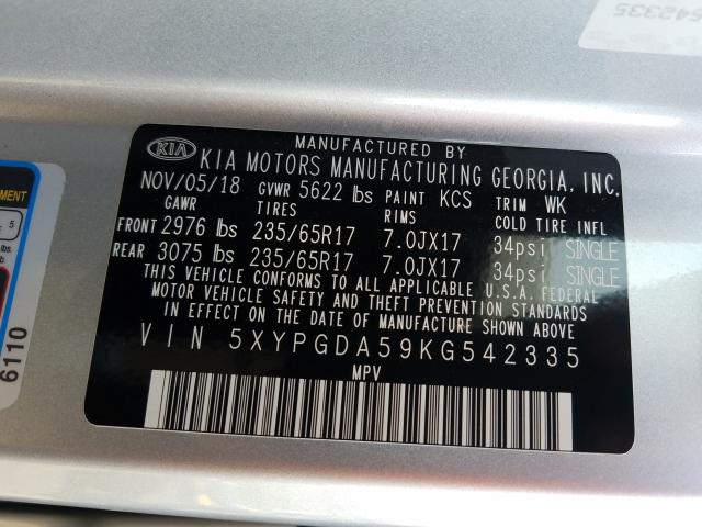 2019 KIA SORENTO LX 5XYPGDA59KG542335